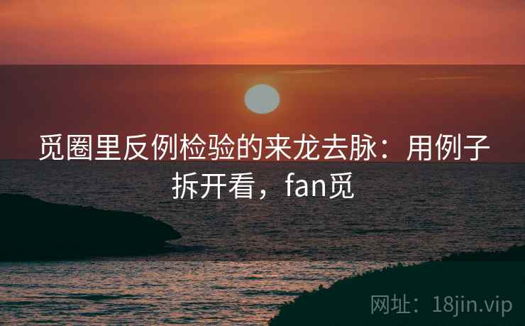 觅圈里反例检验的来龙去脉：用例子拆开看，fan觅