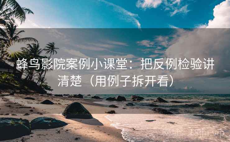 蜂鸟影院案例小课堂：把反例检验讲清楚（用例子拆开看）