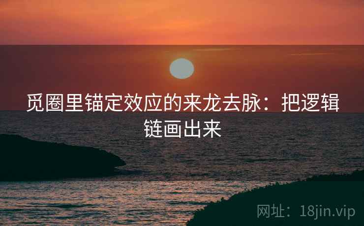 觅圈里锚定效应的来龙去脉：把逻辑链画出来