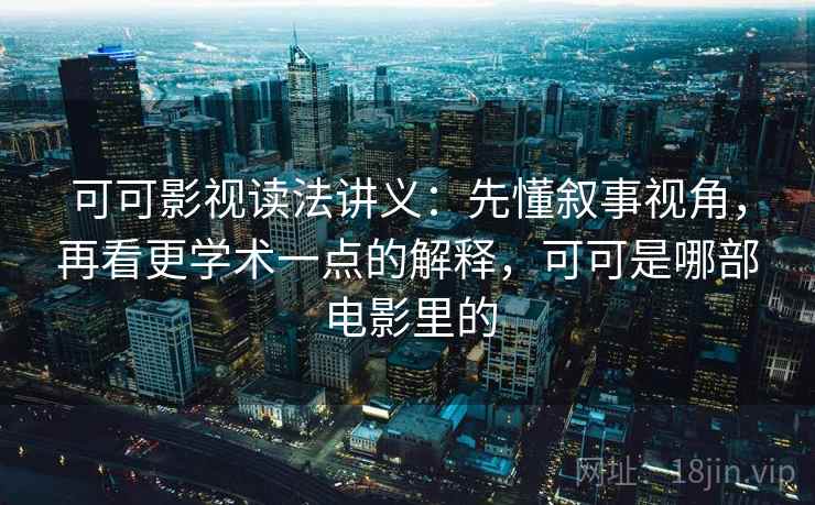 可可影视读法讲义：先懂叙事视角，再看更学术一点的解释，可可是哪部电影里的