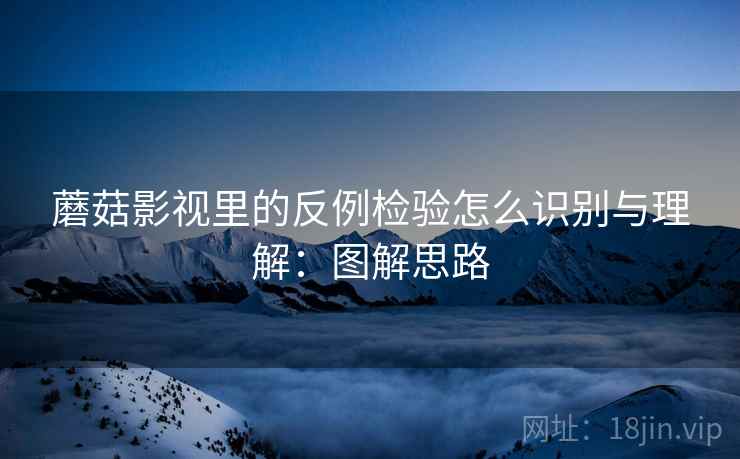 蘑菇影视里的反例检验怎么识别与理解：图解思路
