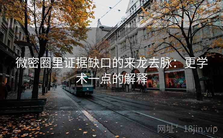 微密圈里证据缺口的来龙去脉：更学术一点的解释