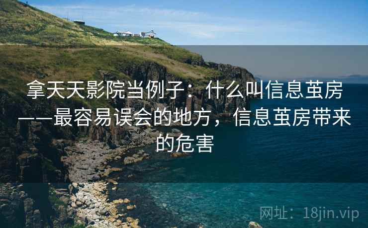 拿天天影院当例子：什么叫信息茧房——最容易误会的地方，信息茧房带来的危害