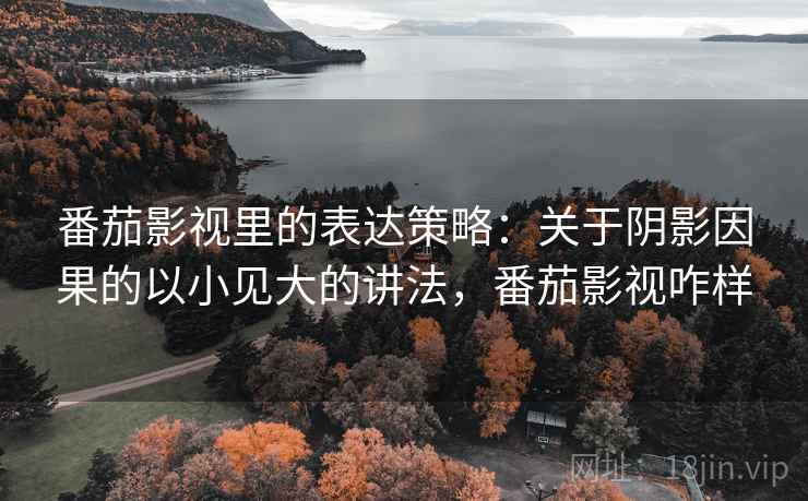 番茄影视里的表达策略：关于阴影因果的以小见大的讲法，番茄影视咋样